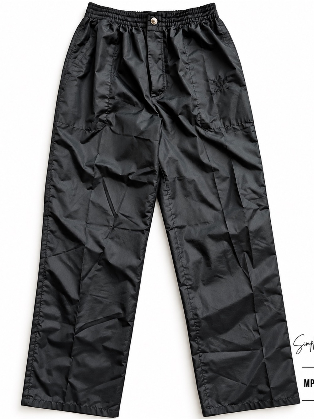 Vintage 80s Adidas Trefoil Track Pants M 32-34 Made in USA Black